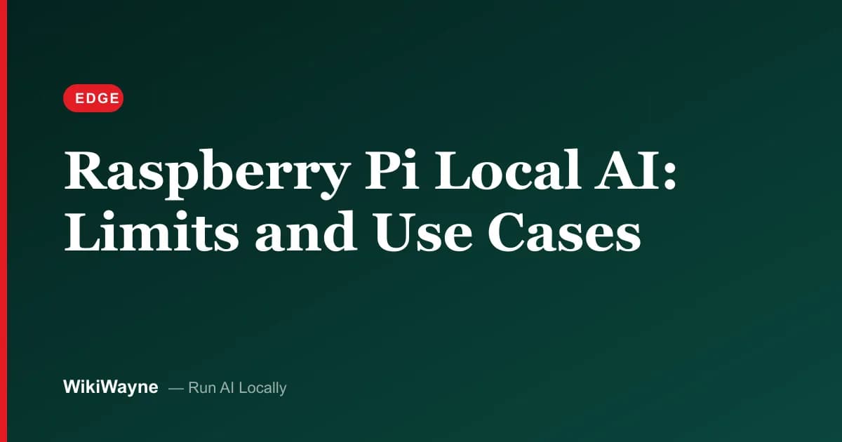Raspberry Pi Local AI: Limits and Use Cases — WikiWayne local-AI hero