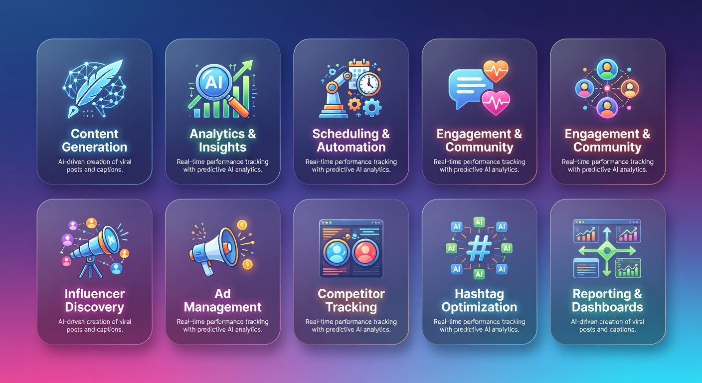 AI social media marketing tools overview dashboard